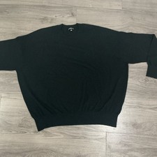 Minnie Rose Black Knit Crew Neck Long Sleeve Pullover Sweater Women's Size L
