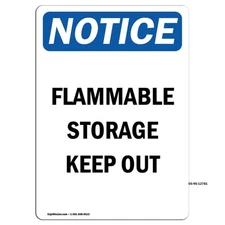 Flammable Storage Keep Out OSHA Notice Sign Metal Plastic Decal
