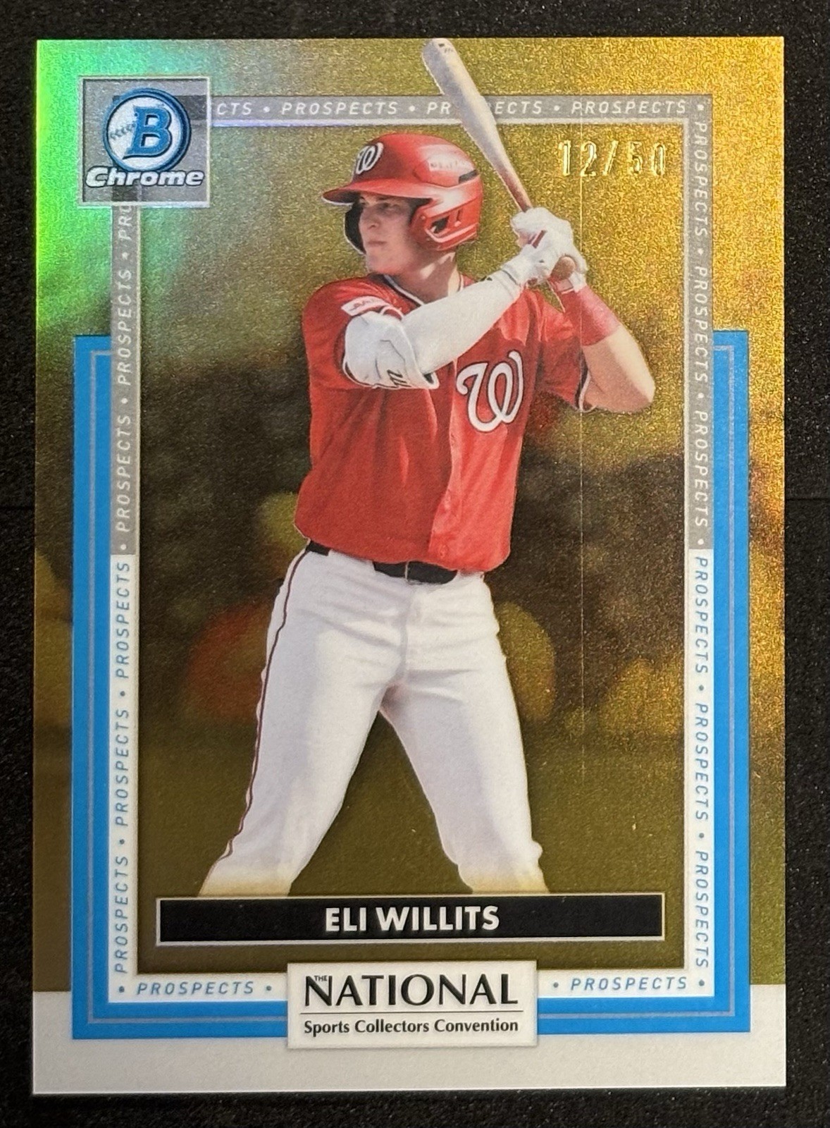 2026 Bowman Chrome National NSCC Eli Willits #TP-08 Gold Refractor /50