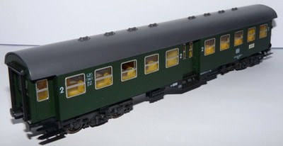 Roco H0 4250 DC ++ 2. Kl. Umbauwagen Byg 593-0 der DB ++ beleuchtet ++ #I2_162