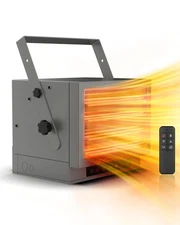 7500W Electric Garage Heater with Remote, Ceiling Mount Fan Forced Shop Heate...