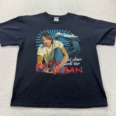 Keith Urban Get Closer World Tour 2011 Black T Shirt Mens XL Fruit of the Loom