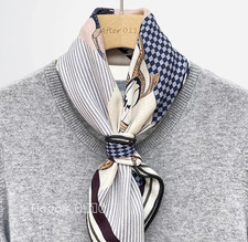 70 cashmere 30 silk fine horse double side printed square Wrap shawl 63X63cm