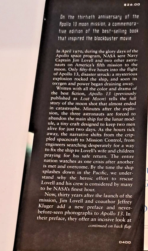 SIGNED' Apollo 13 by Jim Lovell "NASA Astronaut" 30th Anniversary Edition L3 Foto 2 de 4