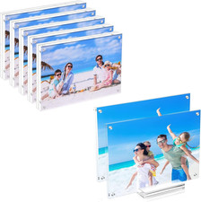 Clear Double-Sided Acrylic Picture Frame 5x7  4x6 - Perfect Gift for Family
