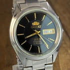 Orient Crystal 3 Stars Black vintage Automatic 21 jewels Japan mens watch