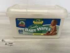 Vintage Hard Plastic Baby Wipes Empty Container Food Lion