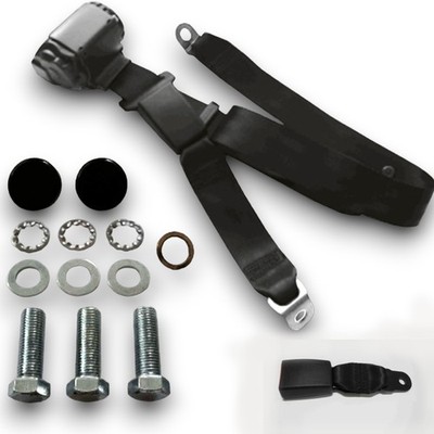 Three-Point Automatic Safety Belt 10cm Tab Black for Jaguar E-Type XS