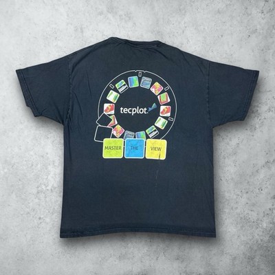 Vintage Tecplot View Master Fractal 3D Finite Engineering T-Shirt Black Size XL