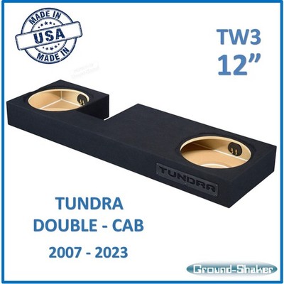 2007-2023 Toyota Tundra Double Cab 12'' Dual Sealed TW3 Box Subwoofer Enclosure