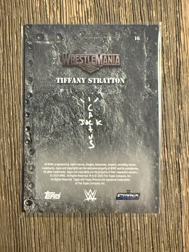 2025 Topps Chrome WWE Cactus Jack Tiffany Stratton Gold Raywave /50 - Picture 2 of 2