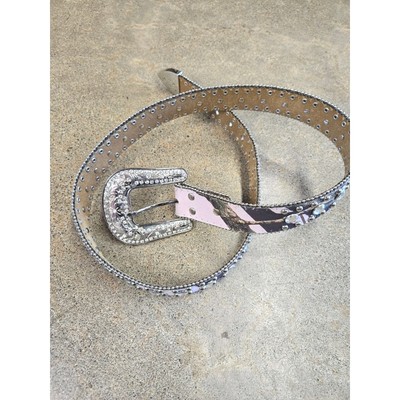 Blazin Roxx Pink Camo Rhinestone Western Belt Bling Studded  display picture 2