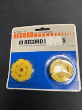 Vtg. NOS Recoton 45 RPM Record Inserts Adaptors 1970's Bright Yellow Package/10