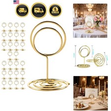 26 Pieces Gold Table Number Holders - Place Card Holders  Table Number Stand...