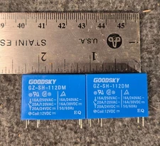 2 Pieces - GOODSKY GZ-SH-112DM Power Relay 6 Pins