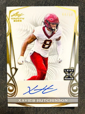 2023 Leaf Trinity Xavier Hutchinson Rookie RC Auto Autograph Card Gold /50 Rare