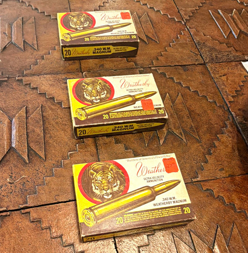 Weatherby Ultra-Velocity .340 W.M. Magnum 250gr Soft Point Ammo 20 Rounds.