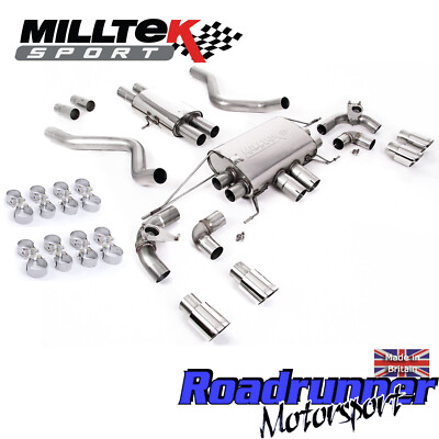 Milltek Defender 5.0 V8 90 Auspuffanlage VENTIL Resonanz polierte Spitzen SSXLR110