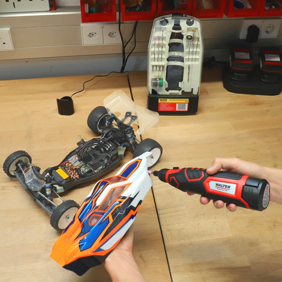 WALTER Akku Multifunktionswerkzeug Li-Ion 12V, 6 Stufen + maximal, 75tlg Zubehör - Bild 2 von 4