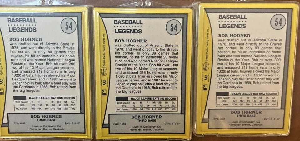 Juego completo de 110 cartas Pacific Trading Baseball Legends 1990. AFILADO  Foto 4 de 4