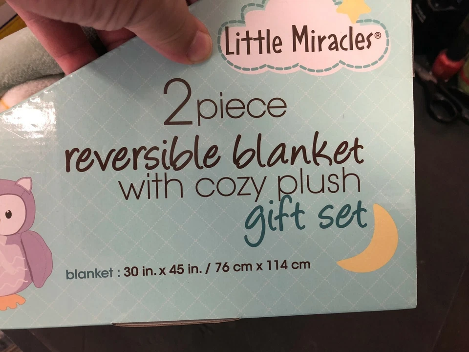 Маленькие чудеса Baby одеяло коричневый щенок ABC алфавит буквы зеленый Costco - Изображение 2 из 4