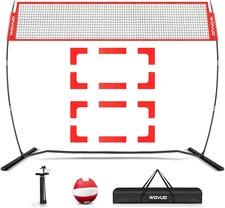 12Ft Volleyball Net for Backyard, Portable Beach Volleyball Net Set, Freestandin