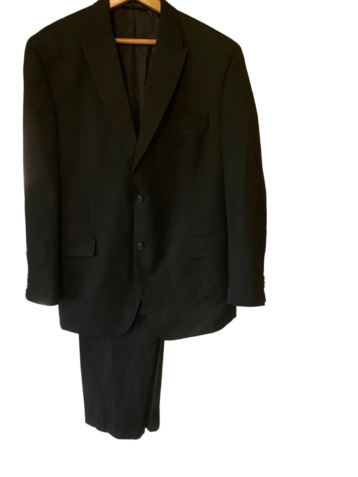 Men's Sean John Black Two Piece Suit Set Coat 44/ Pants 34