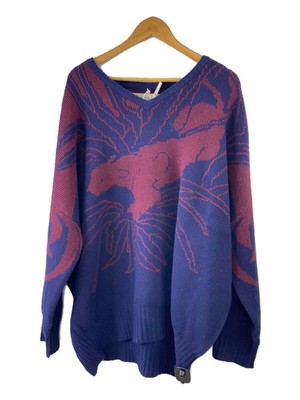 DAIRIKU 23SS Leopard Pullover Knit L Wool Navy K-2 Sweater Used | eBay