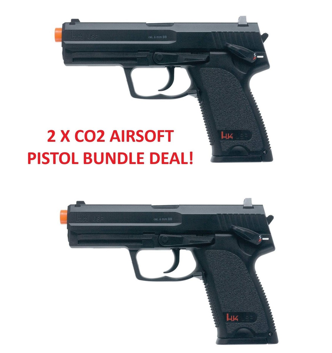 2 X Refurbished Umarex H&K USP CO2 6MM Airsoft Pistols | eBay