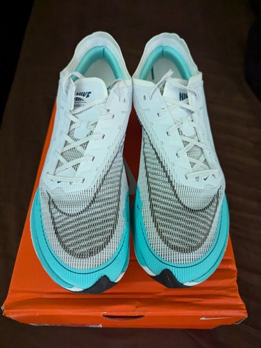 Size 12W - Nike ZoomX Vaporfly NEXT% 2 White Aurora Green