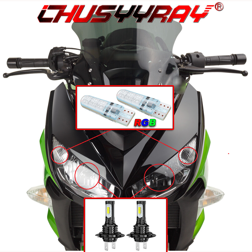 For Kawasaki Z125 Pro Z series LED Headlight Pilot Park Lights Set