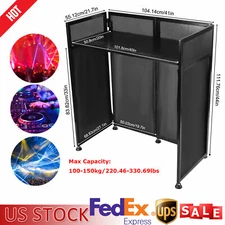 DJ Event Facade Scrim Metal Frame Booth+Travel Bag Case+20" x 40" Flat Table Top