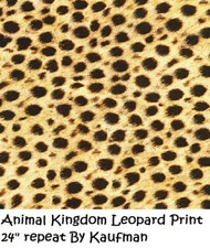 Animal Kingdom Animal Print cotton quilt fabric by Kaufman BTY Leopard 19874-286