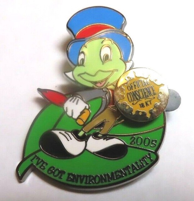 Disney Pin * Cast Exclusive Jiminy Cricket Environmentality 2 Pin Set
