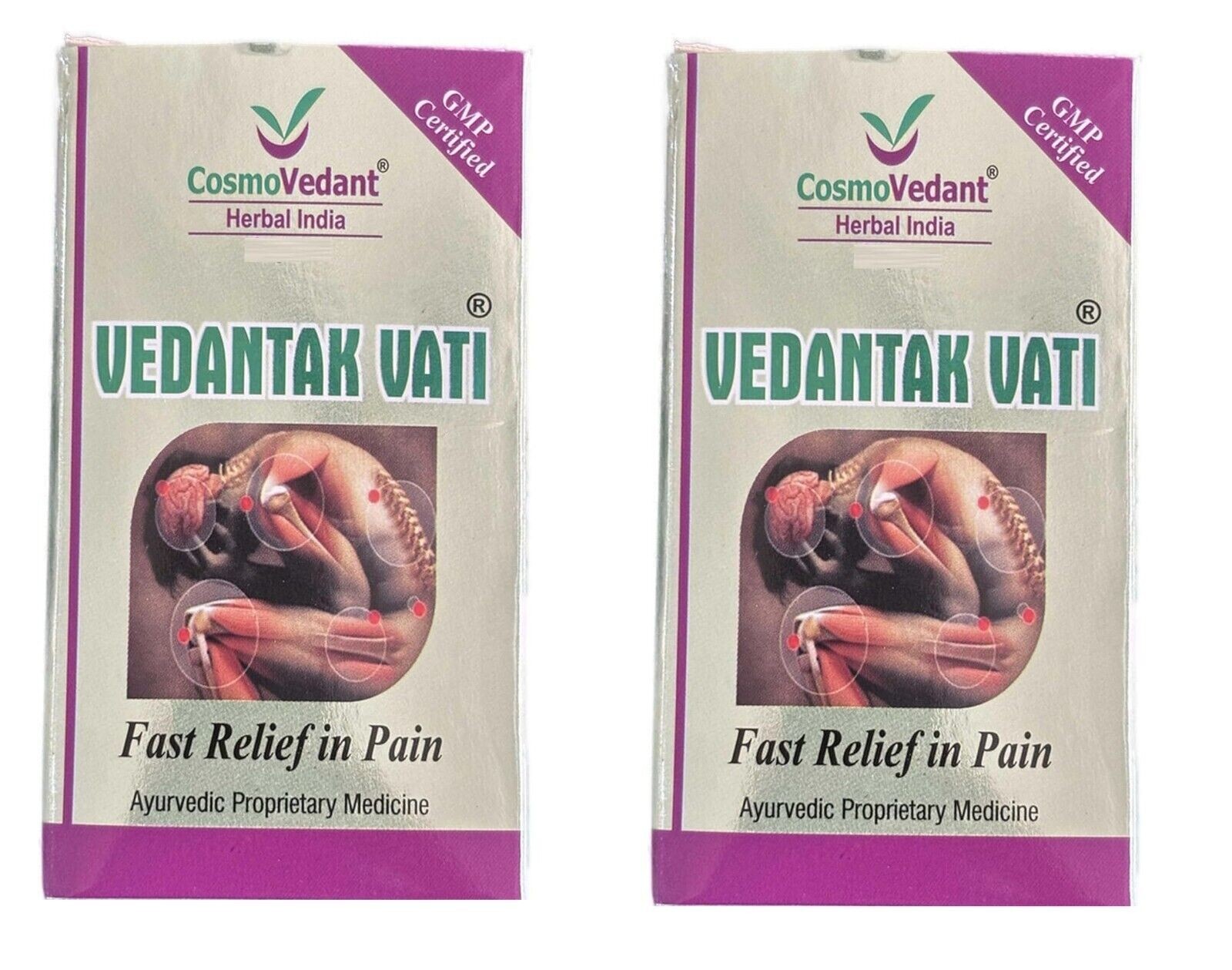 2 Pack Vedantak Vati – 20 Tablets Each for Joint & Muscle Pain Relief