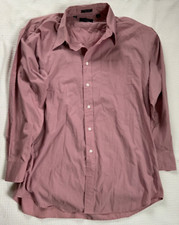 Chaps Ralph Lauren Mens Size 16 1/2 34 35 100% Cotton dress shirt light mauve