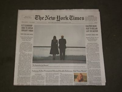 2018 SEPTEMBER 12 NEW YORK TIMES - THE TRUMPS PAY TRIBUTE IN SHANKSVILLE, PA