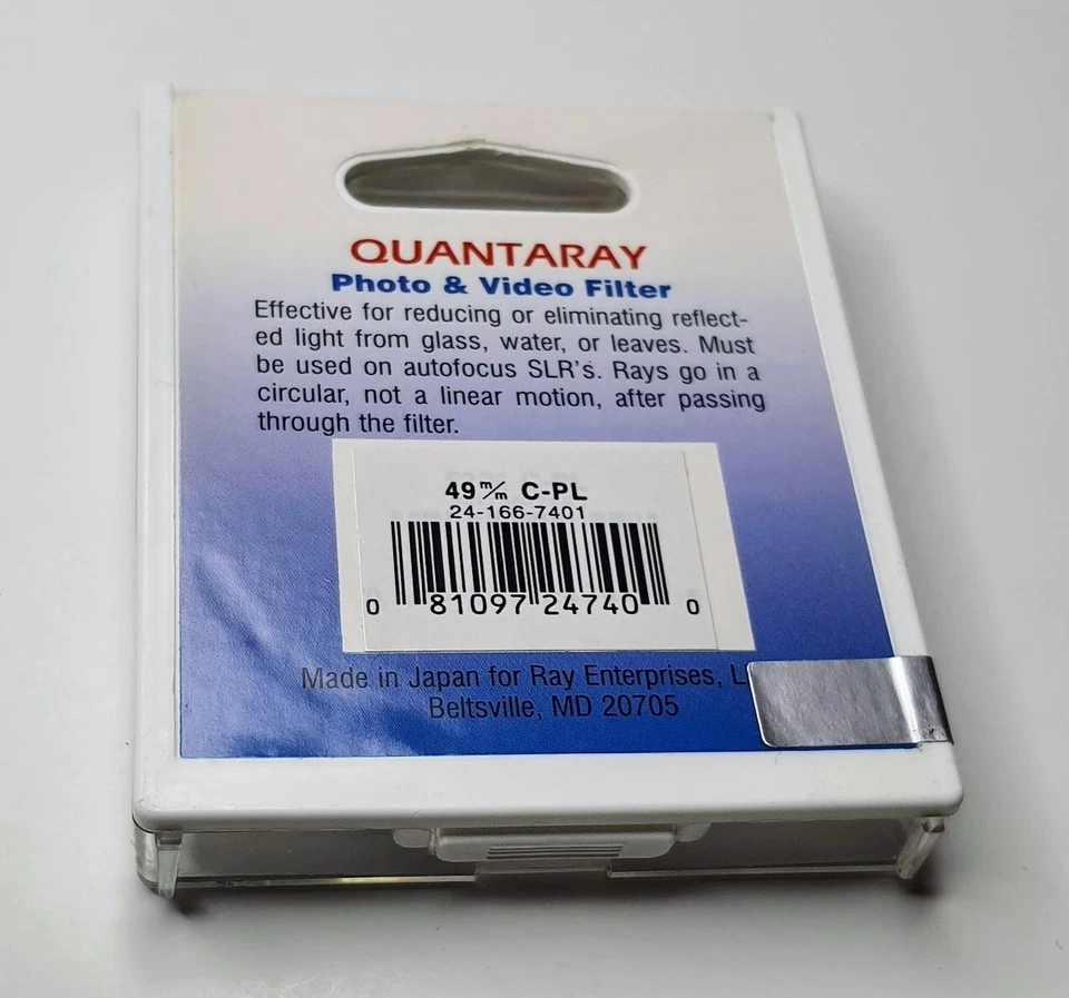 49mm Circular Polarizer CPL Glass Lens Filter Japan P-CL 49 mm Quantaray 49 PL-C - Image 3 of 3