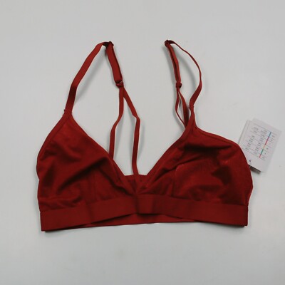 NEW Auden Brown Sparkle Bra Bralette XS Wireless Unpadded Triangle Soft NWT 