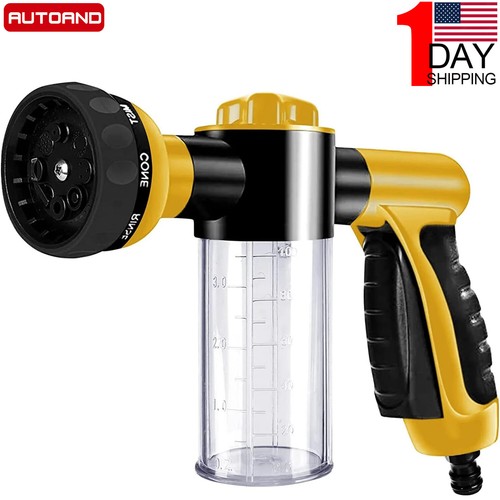 8 in1 Car Wash Foam Gun Garden Hose Nozzle Jet Bottle Soap Sprayer W