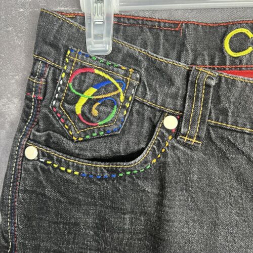 Womens COOGI Black Jeans Low Rise Australia Embroidered Size 11/12 (30x33) - Picture 4 of 15