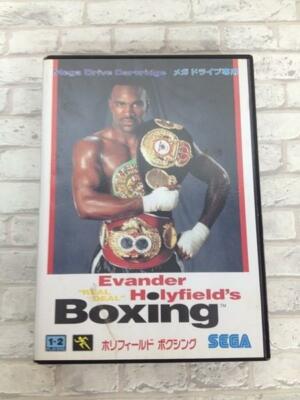 Evender Holifield's Boxing Mega Drive MD Genesis Used Japan Boxed
