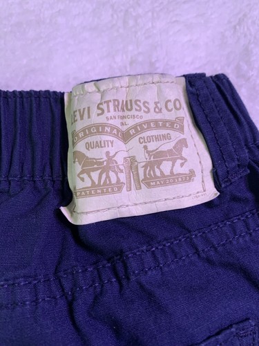 Levi's Boys Teens Blue Cargo Pull-on Shorts Red Tab Size X-Large ~ EUC - Picture 6 of 9