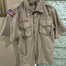 Vented Microfiber Poly Boy Scout BSA UNIFORM SHIRT Mens Small Short Sleeve B1