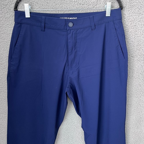 Rhone Pants Mens 32x29 Blue Commuter Slim Straight Performance Chino Golf Preppy - Picture 8 of 14