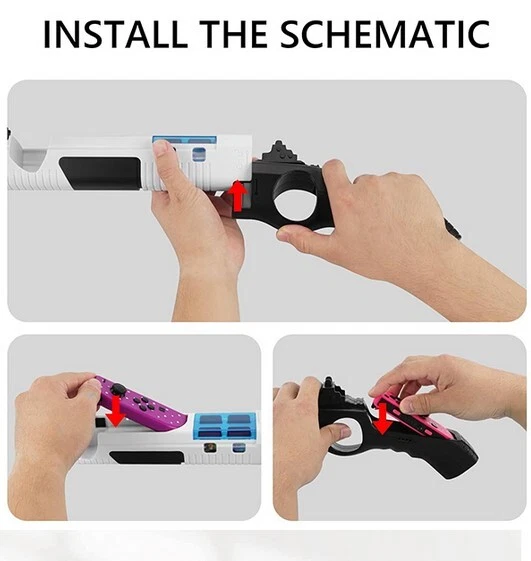Game Gun Handle Grip for Nintendo Switch Controller Joy - Cons Shooting Joypad - Image 3 of 4