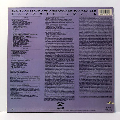 Louis Armstrong Orchestra LP '32-'33 ‎Laughin Louie 1989