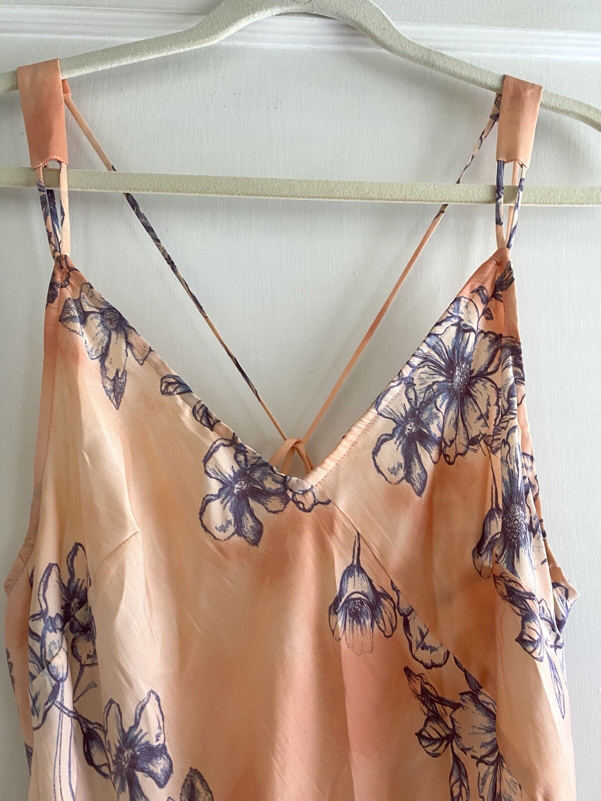 $130 Free People Intimately Satin Cassie Girl Slip Dress Size M image 9