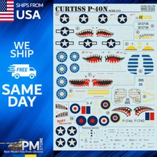 Print Scale 72-175 Decal for Curtiss P-40 N (Aircraft wet decal) 1/72