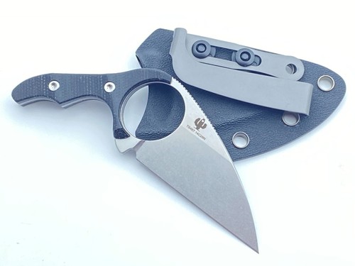 TwoSun Mini 14C28N Micarta Fixed Blade Kydex Belt Sheath Knife TS467-14C28N - Picture 9 of 11